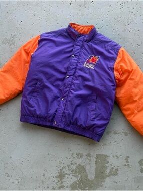 NBA Phoenix Suns Purple and Orange Puffer Jacket